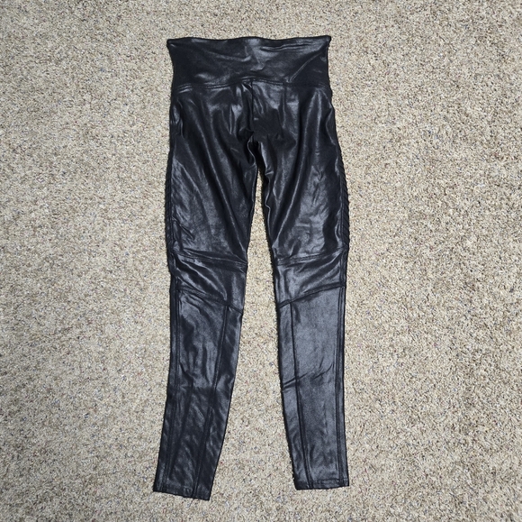 Spanx Faux Leather Moto Leggings - Picture 2 of 3